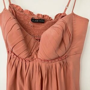 Black Halo Pink Coral Silk Tank Top